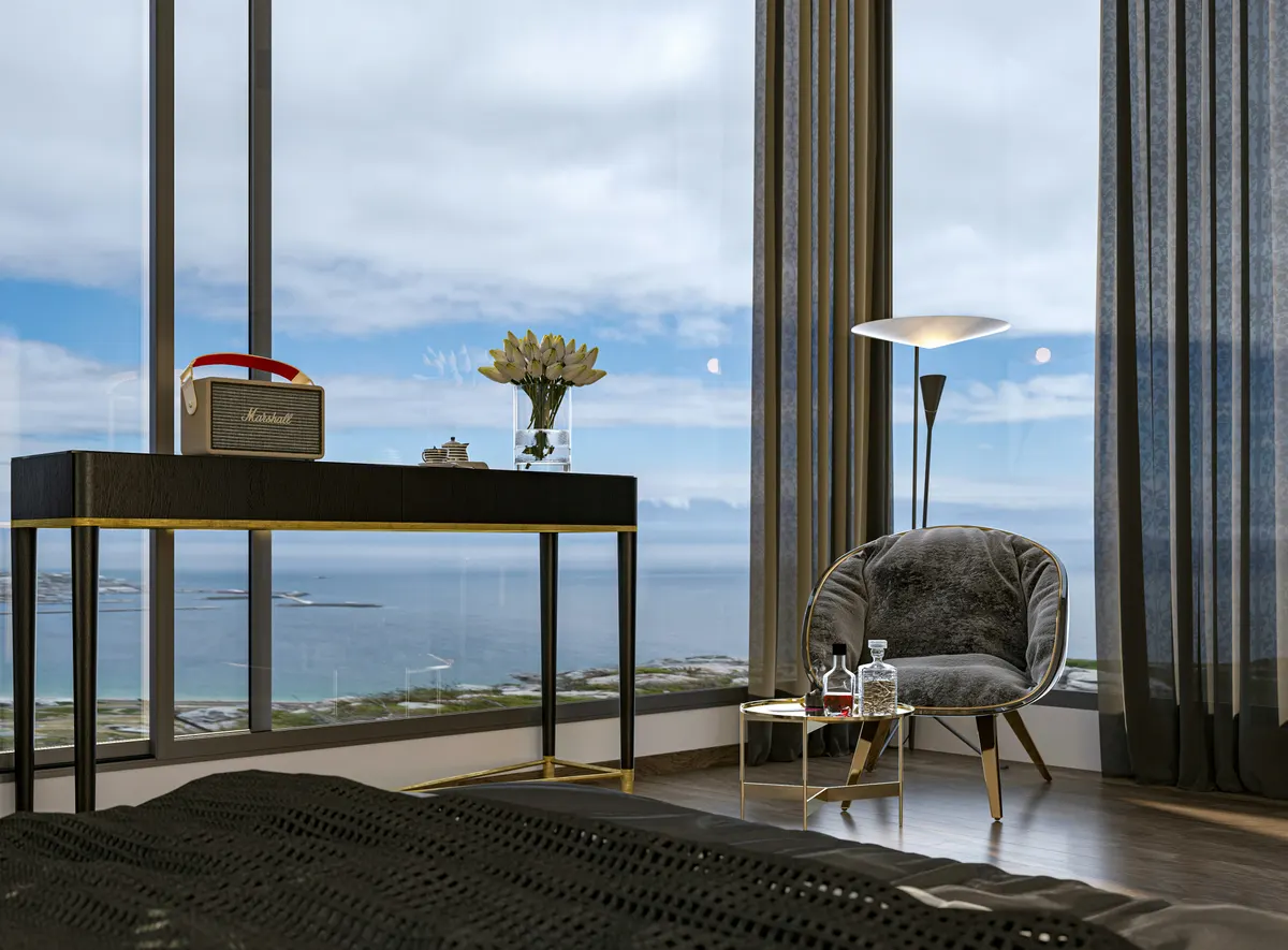 Refined bathroom and amenities for family guests